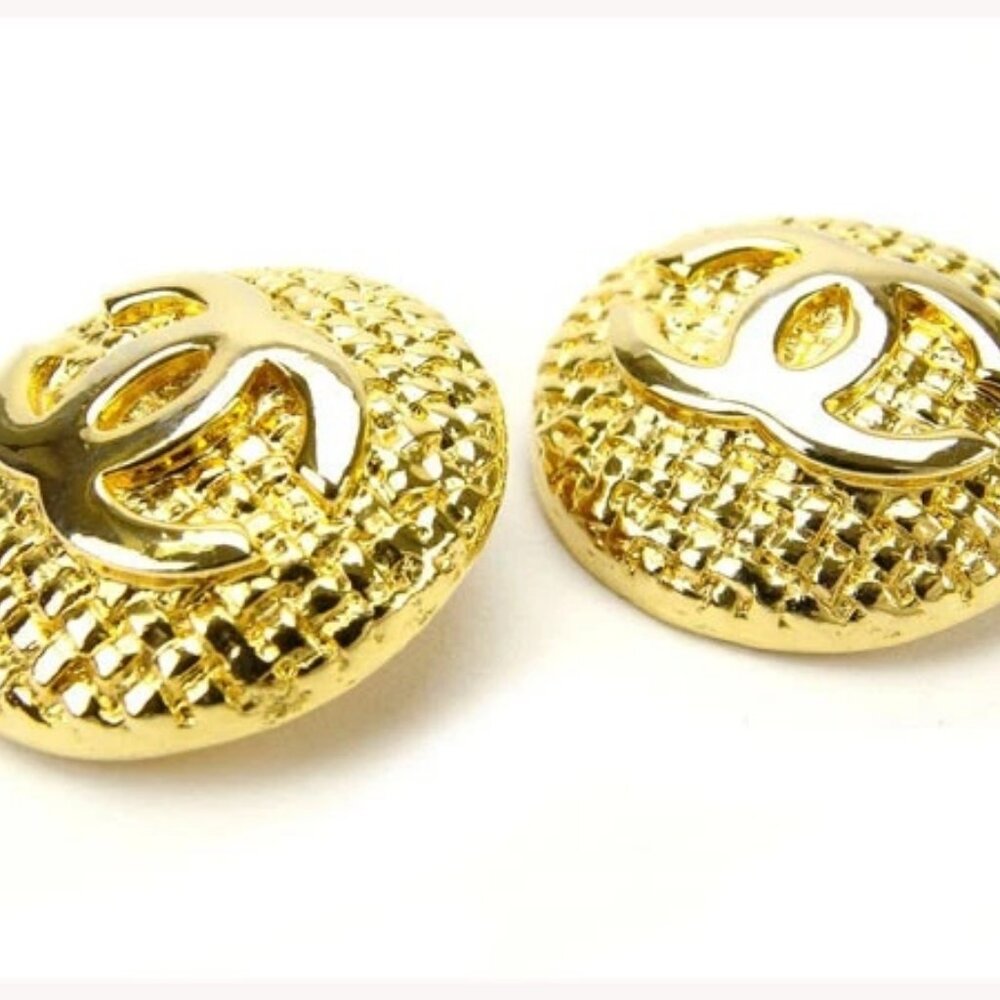 Chanel Earrings COCO Gold Woman Authentic Used Y1806 - Picture 5 of 6